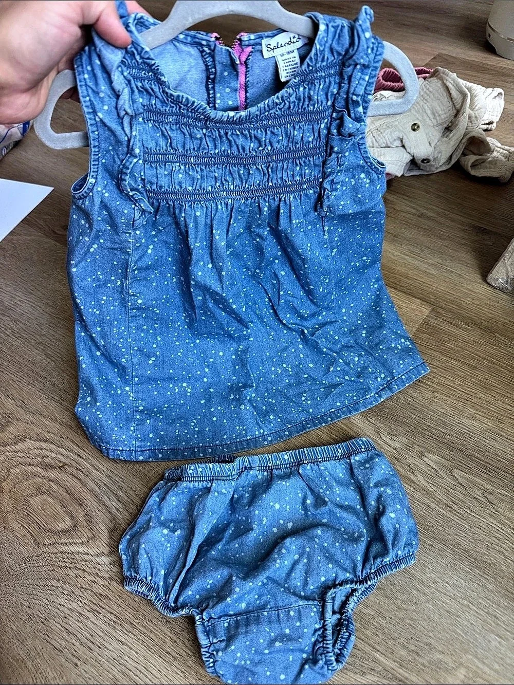 Splendid Baby Blue Polka Dot Set 12-18M